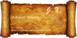 Juhász Násfa névjegykártya