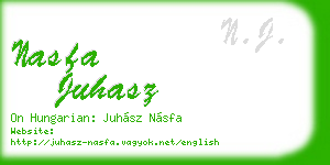 nasfa juhasz business card