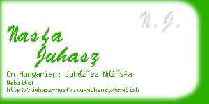 nasfa juhasz business card